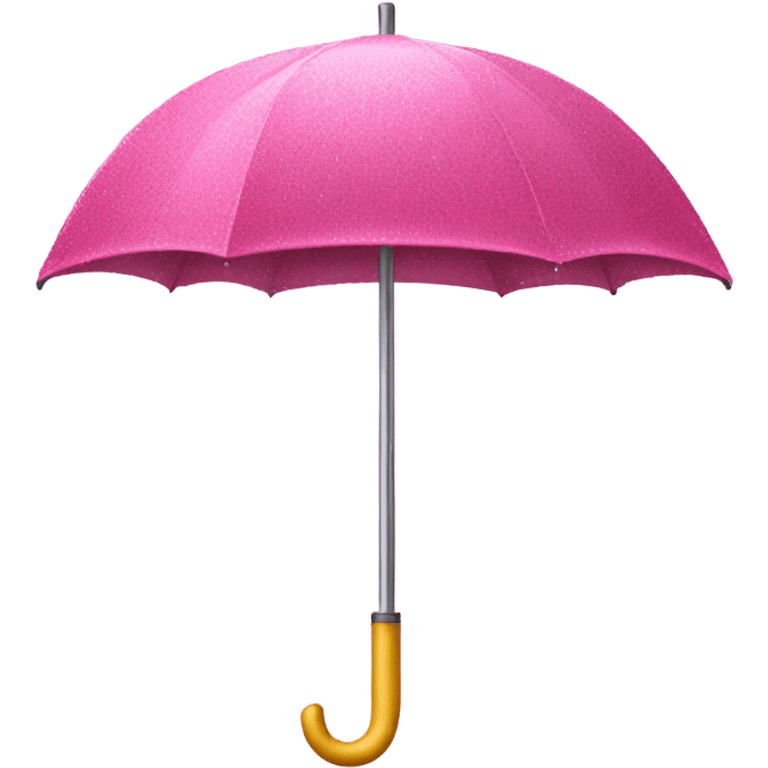 Pink umbrella with glitter and rain emoji