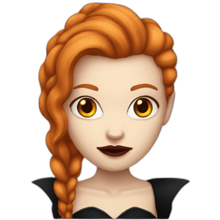 Woman vampire ginger white skin emoji