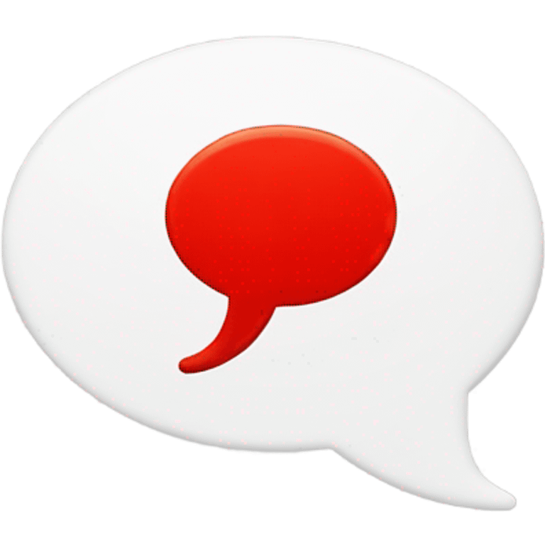 red speech bubble  emoji