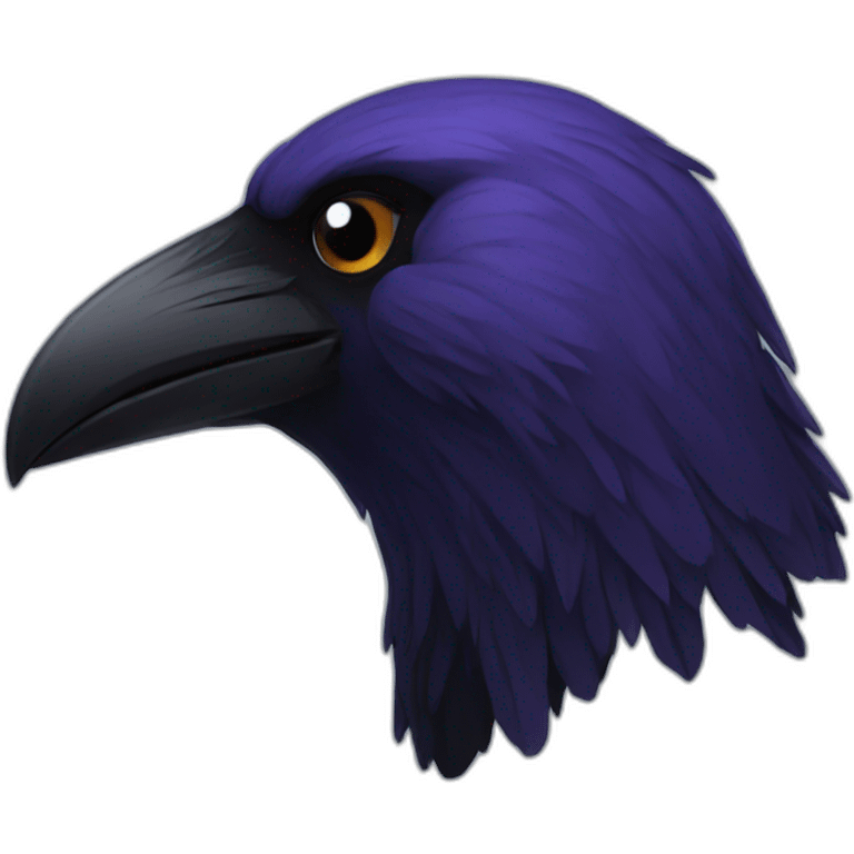 raven head shot emoji