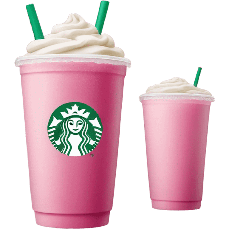 Pink Starbucks drink emoji