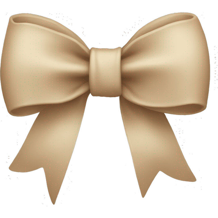 Beige bow emoji