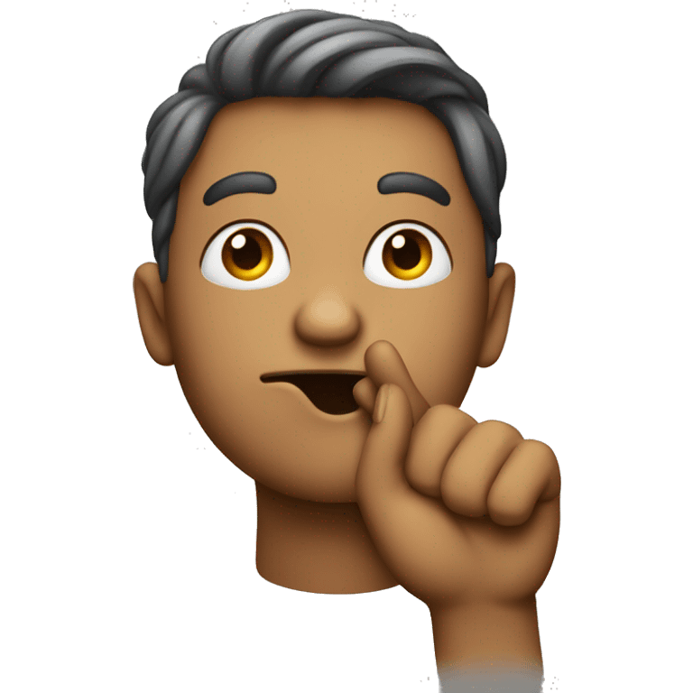 emoji that has a hand thinking on its chin and it’s kind of sassy emoji