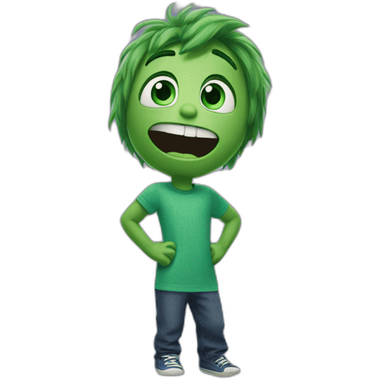 The green Fear in inside out emoji