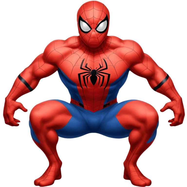 Spider-Man squatting 400 pounds emoji