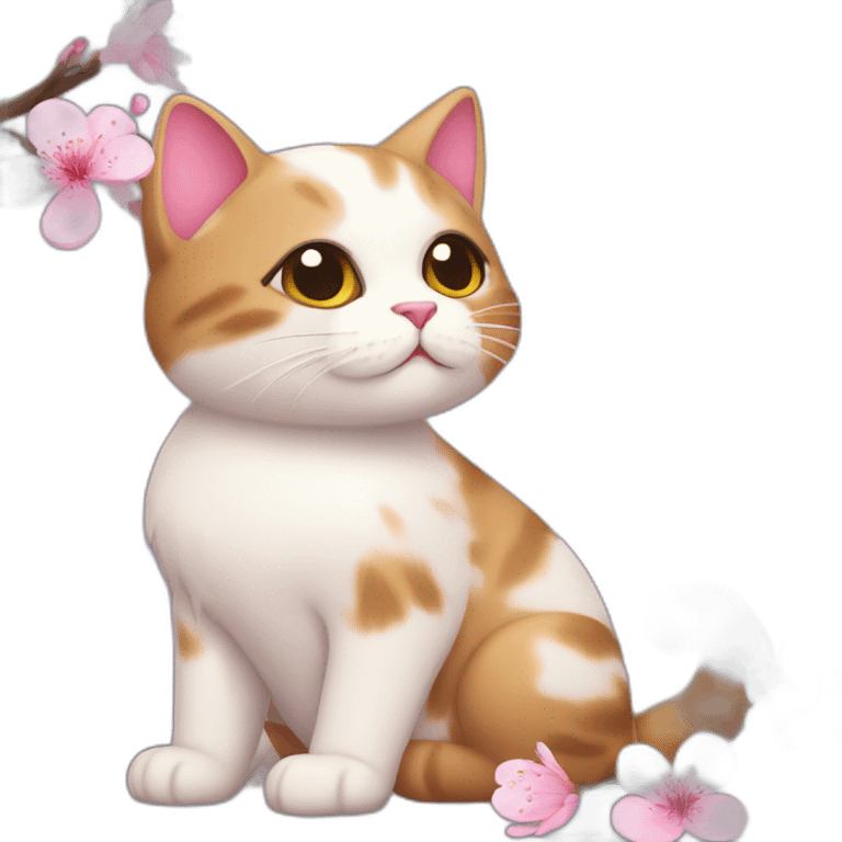 Cherry blossom cat emoji