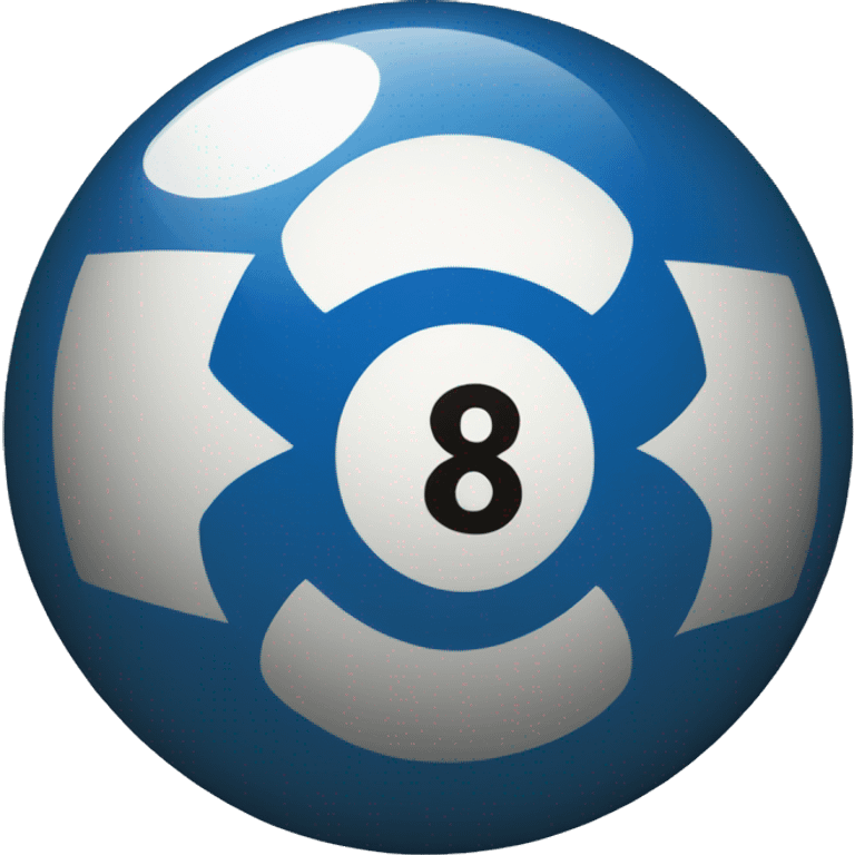 A blue 8 ball emoji