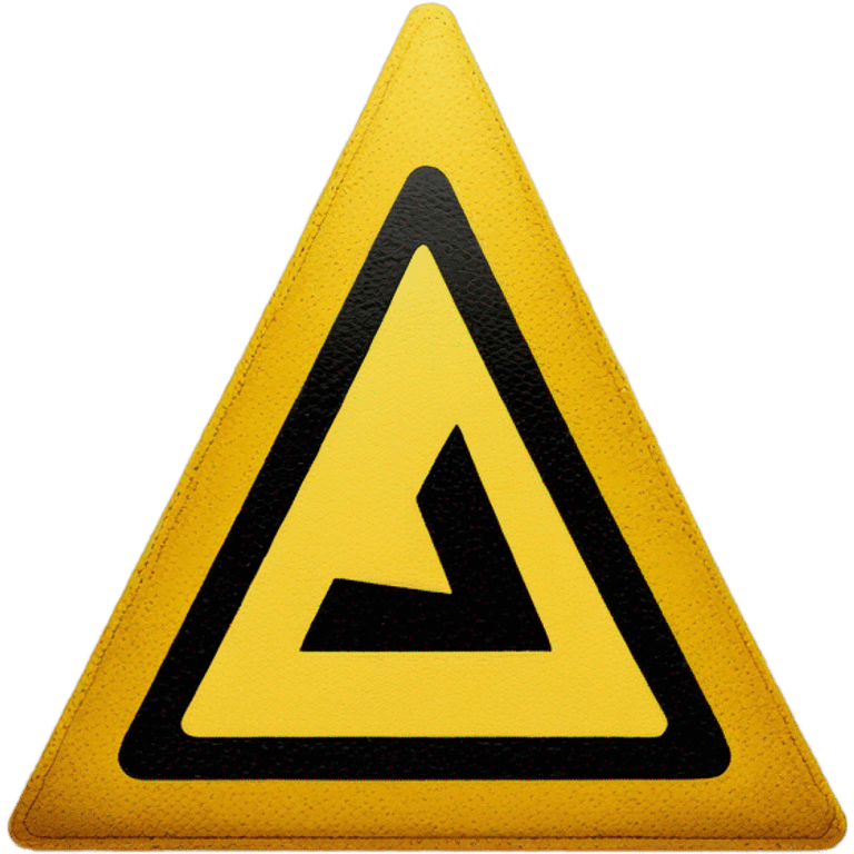 alert road sign tirangular shape, with yellow background and clear black color exclamation  mark ("!") at center emoji