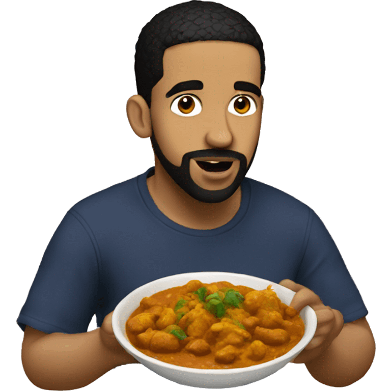 Drake eating curry emoji