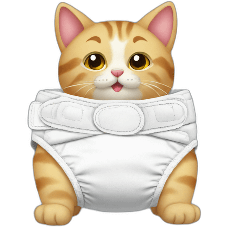 cute cat diaper emoji