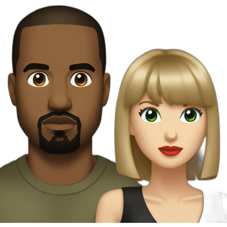 kanye west and taylor swift emoji