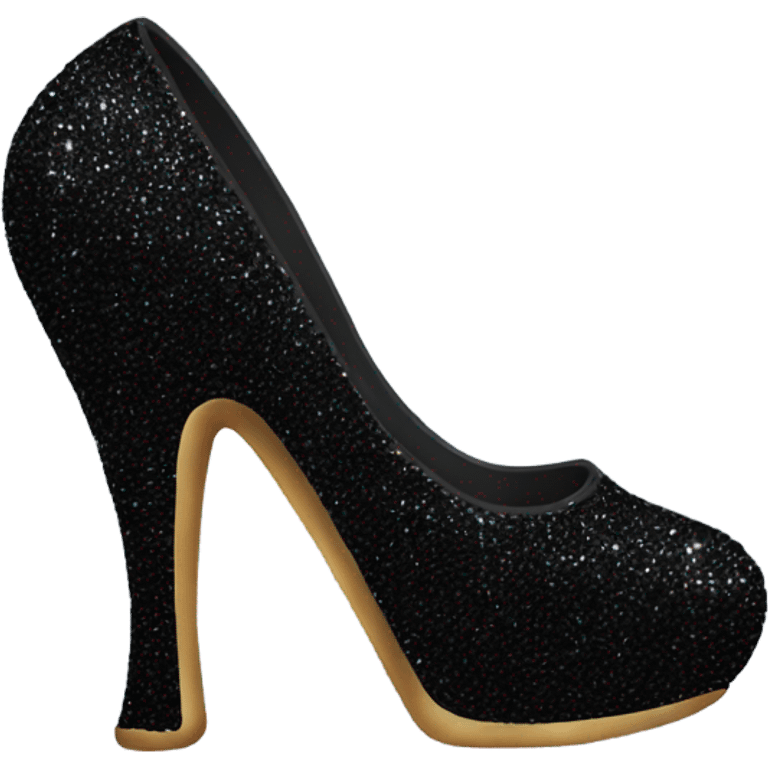 black sparkly heel emoji