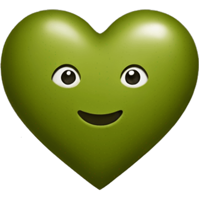 olive green heart emoji