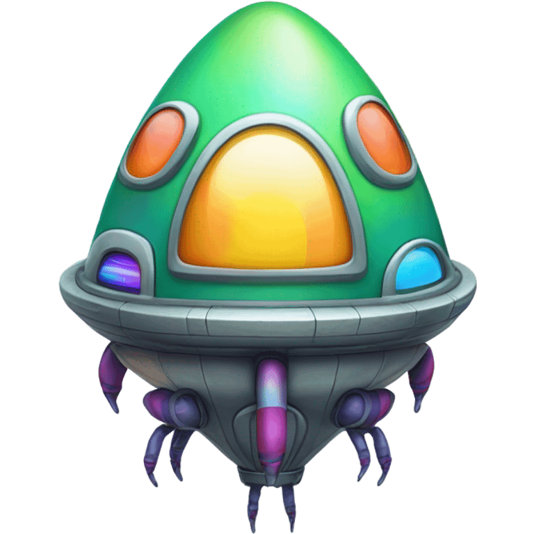 cute alien ship emoji