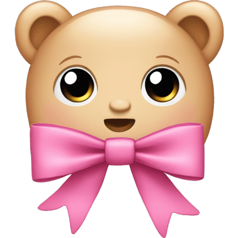 Cute pink bow emoji emoji