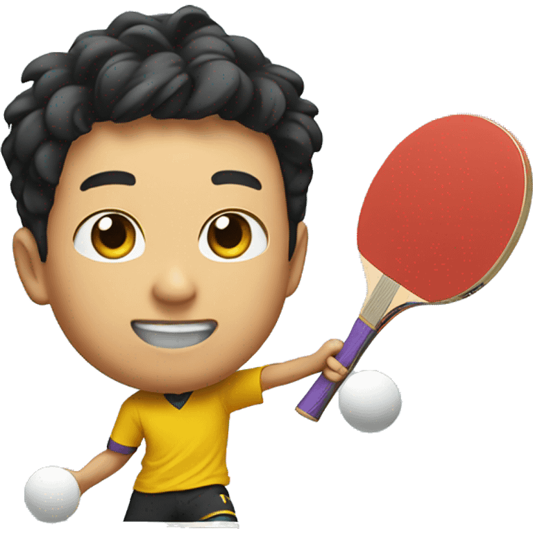 Kin jun un playing ping pong emoji