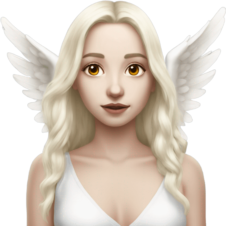 Hyper Realistic pale angel emoji