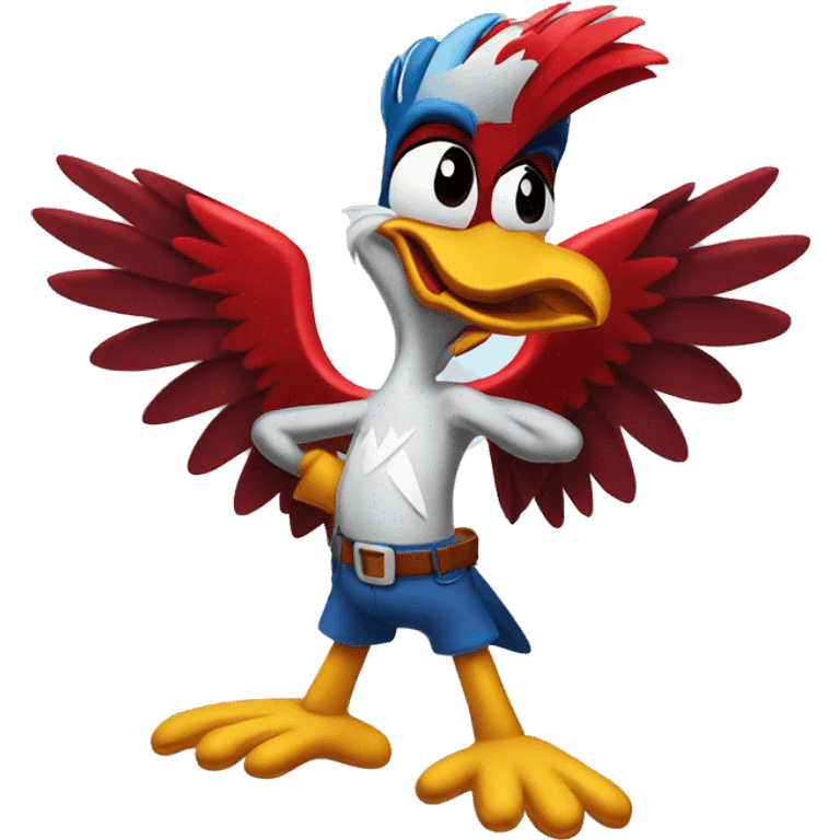 woody woodpecker with broken leg emoji