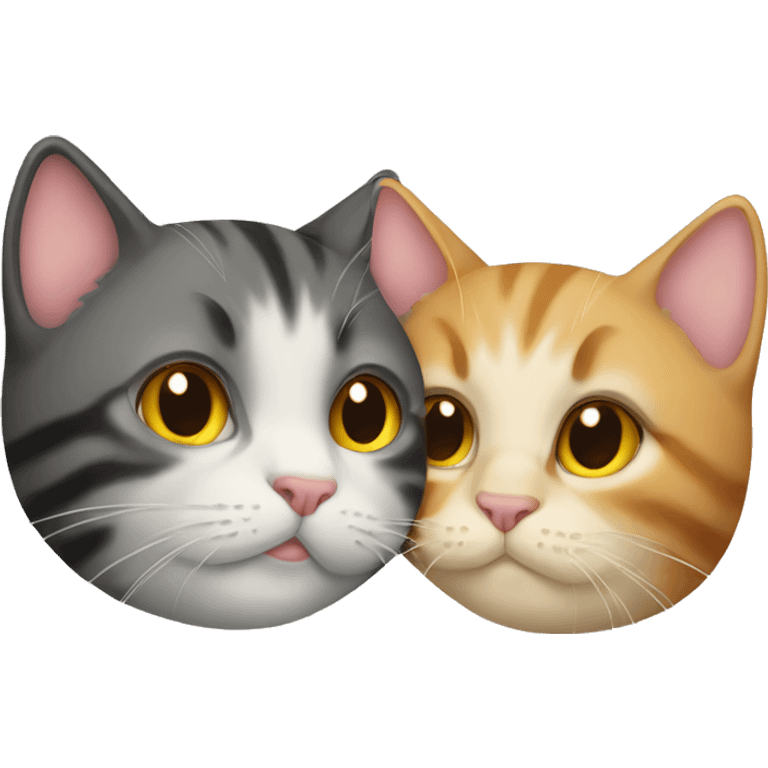 Two cats kissing emoji