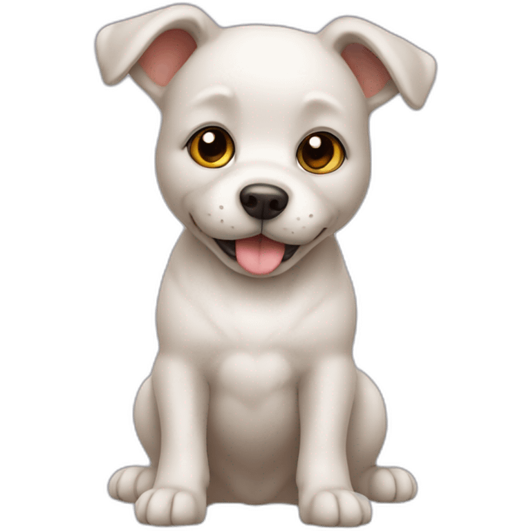 Dog with lovely  emoji