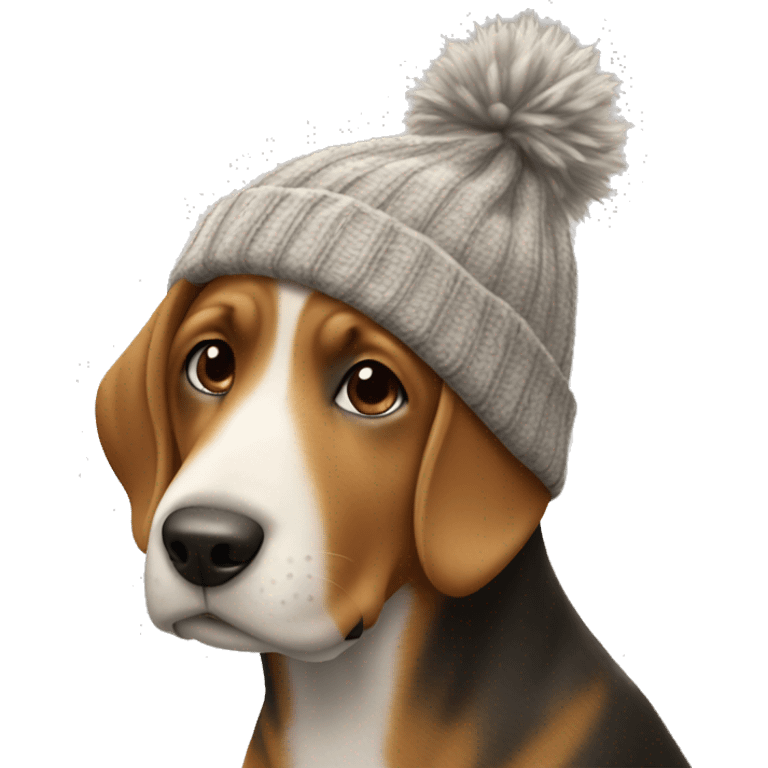 Dog with a beanie ￼ emoji