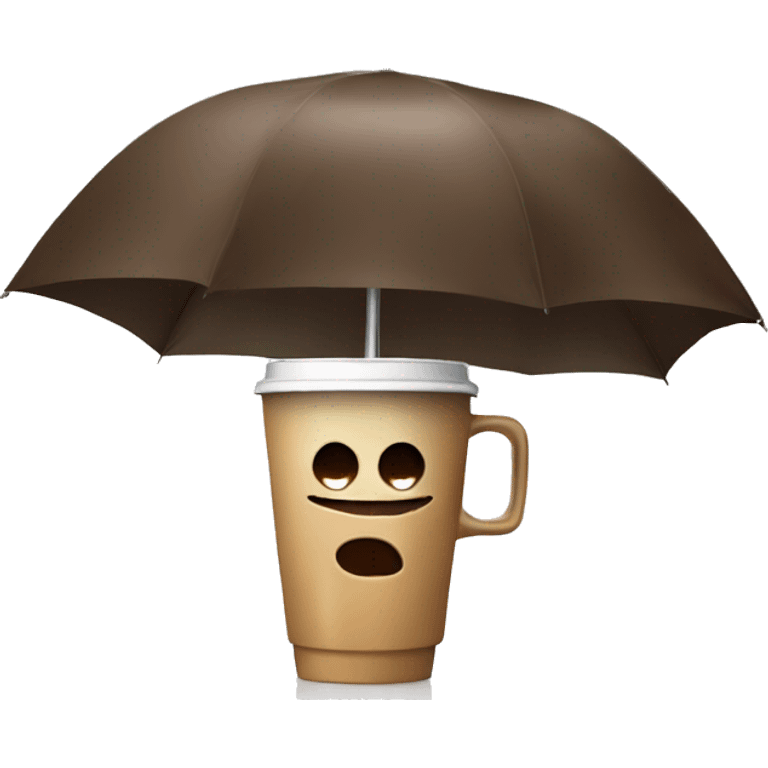 Coffee under umbrella emoji