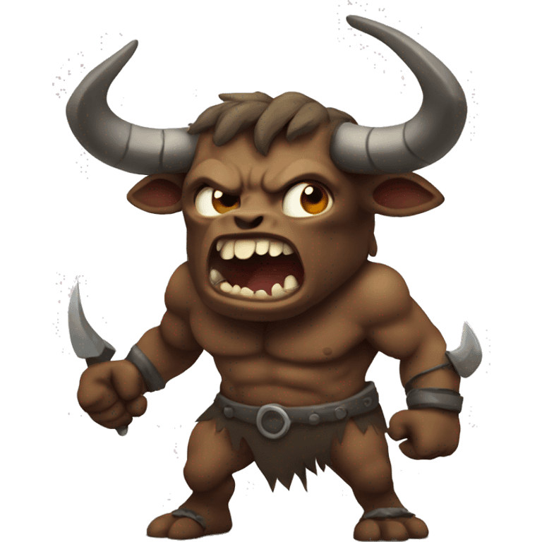 Scary minotaur emoji