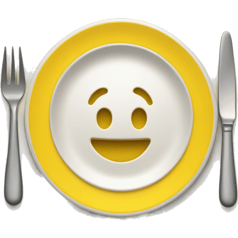 single Yellow plate  emoji