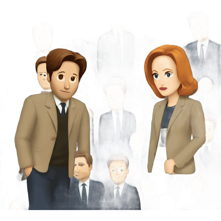 Dana Scully and Fox Mulder emoji