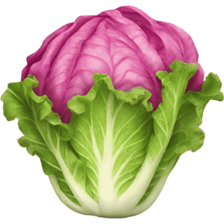 pink lettuce smiling emoji