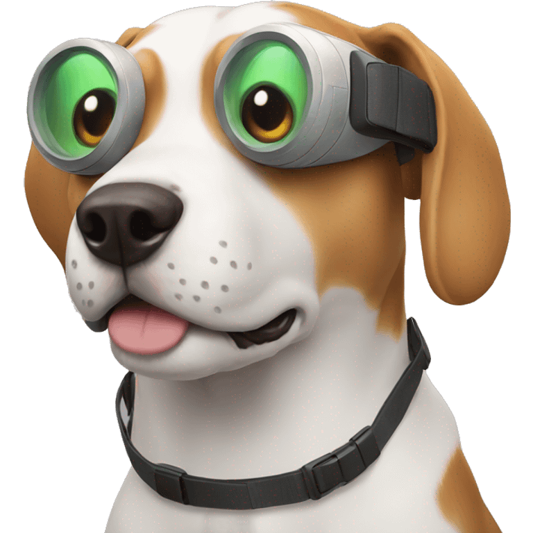 Dog with VR emoji