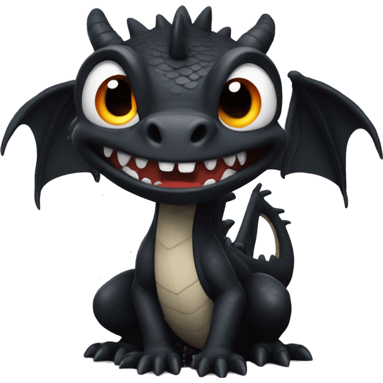 black dragon afraid emoji