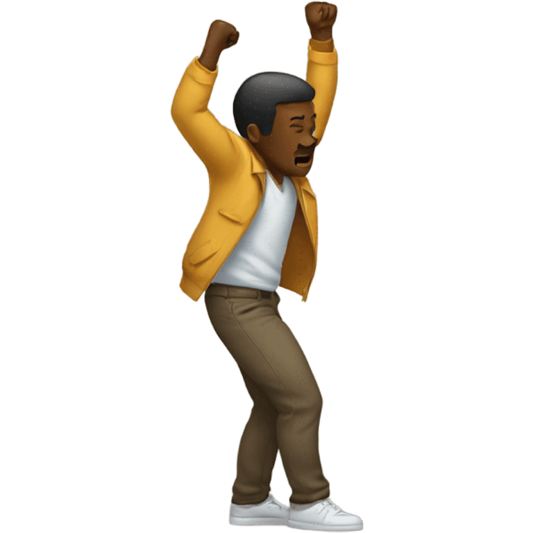 Man doing the dab emoji