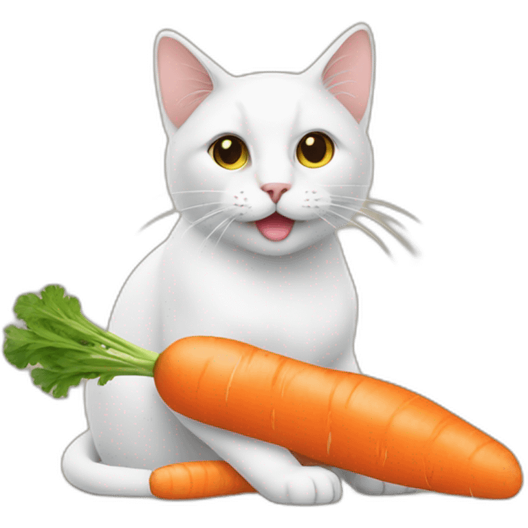 cat with carrot emoji