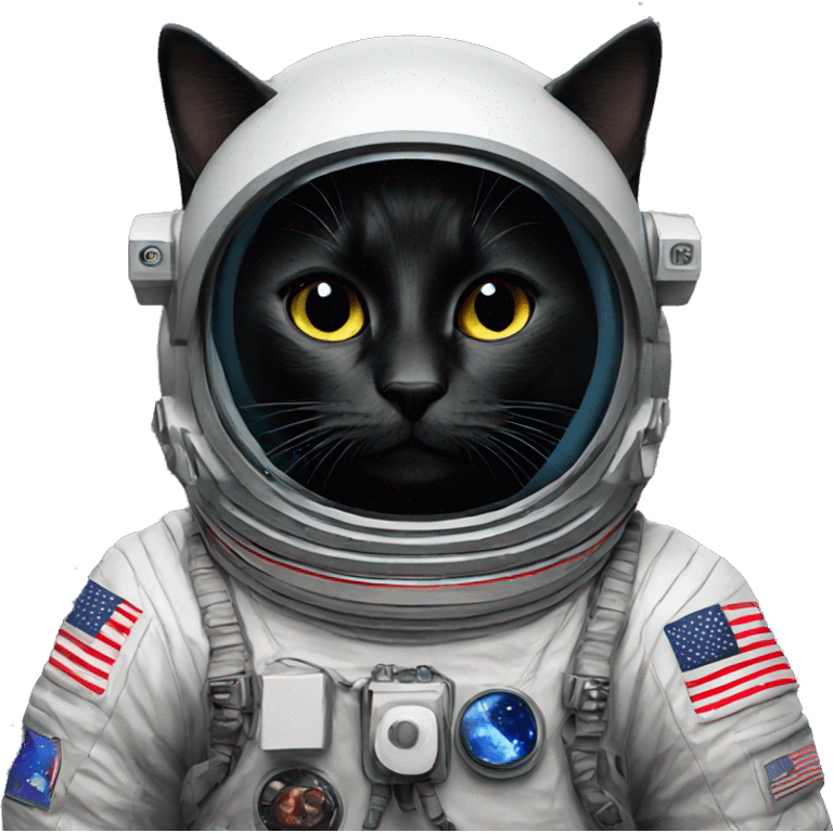 black cat astronaut emoji