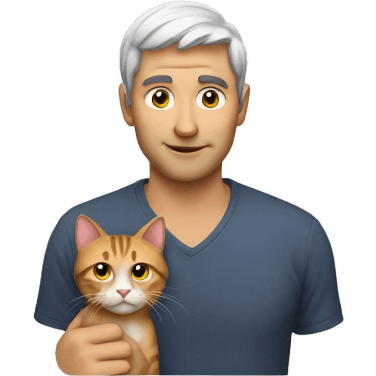 man with cat emoji