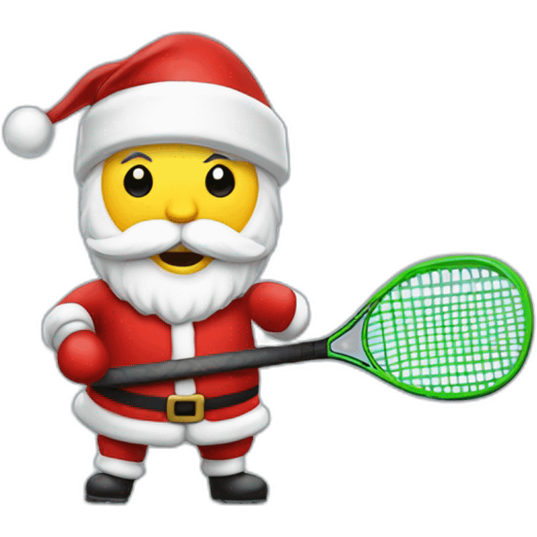 SANTA CLAUS PALYING PADEL emoji