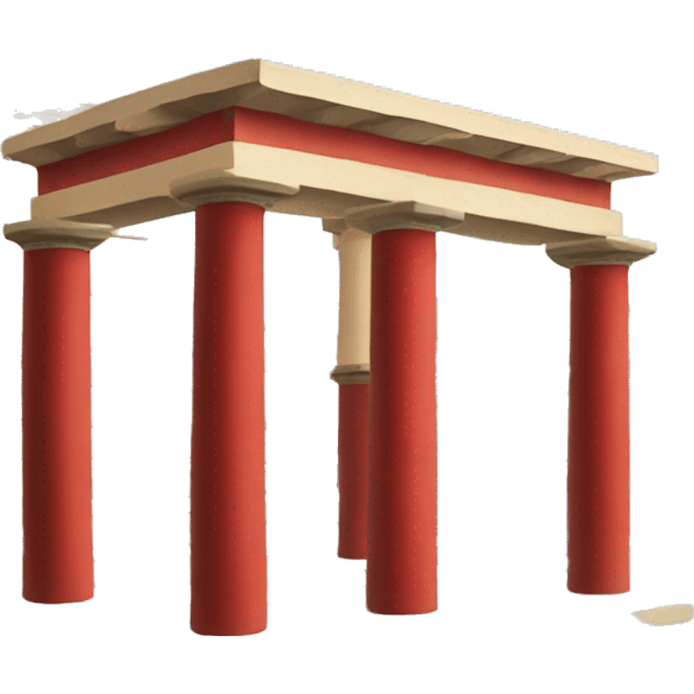 Knossos palace red columns emoji