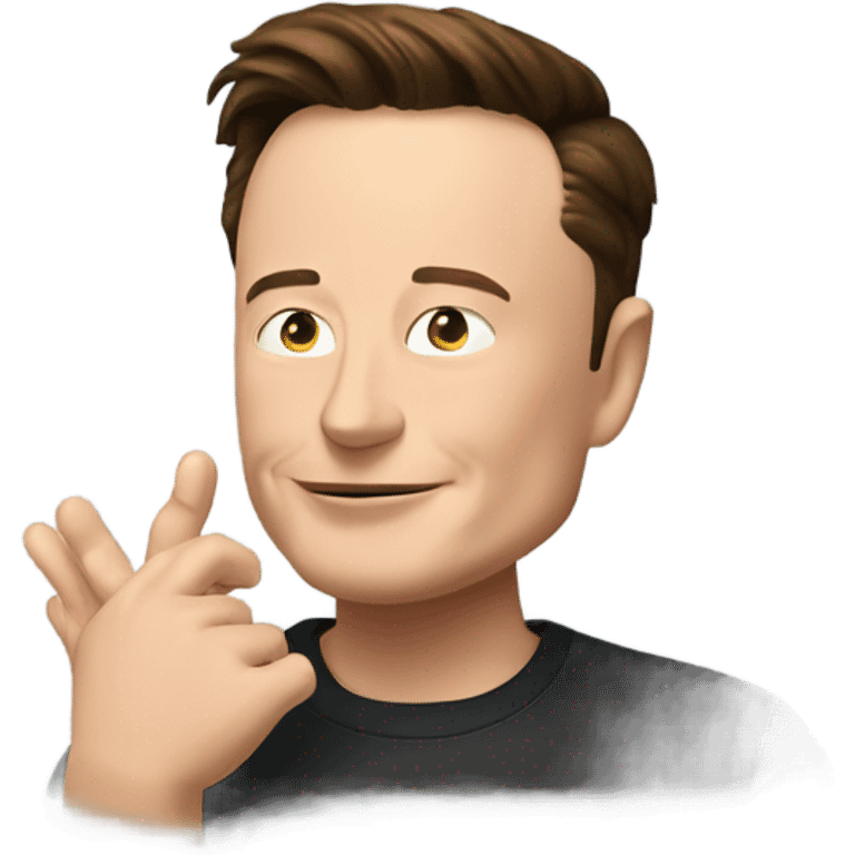 elon musk rubbing hands  emoji