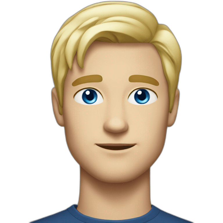 blonde sophisticated man, blue eyes, 23 years old emoji