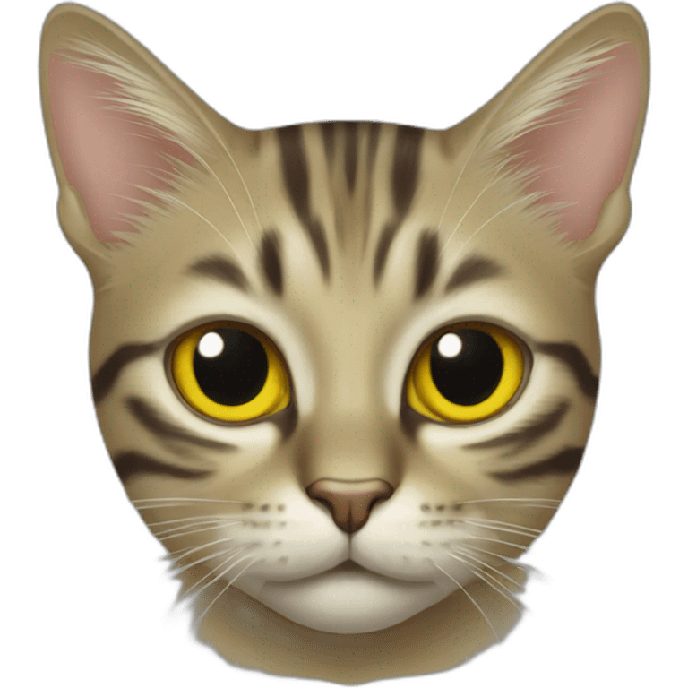 Scwarz gelbe Katze emoji