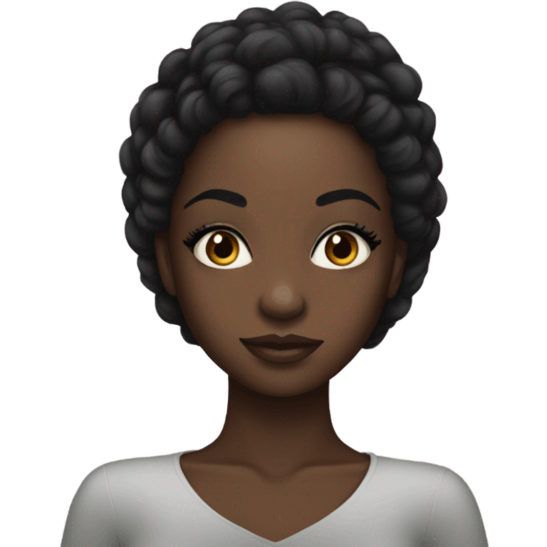 beautiful black girl with lashes emoji