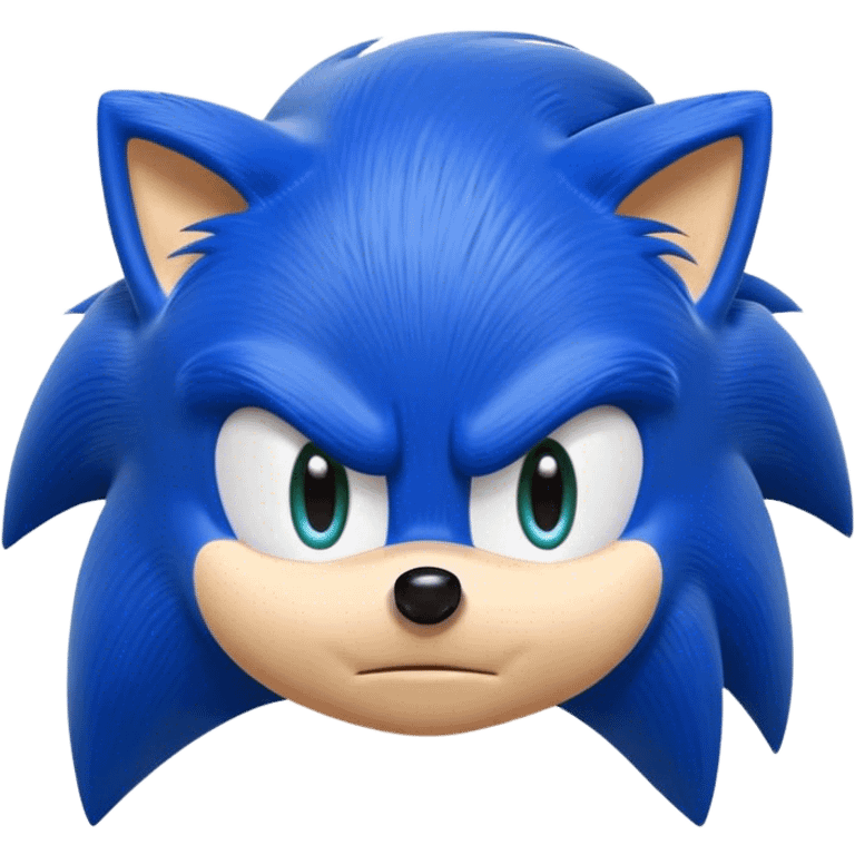 Sonic with eyes closed emoji