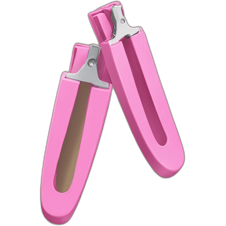 Two pink clothes pins  emoji