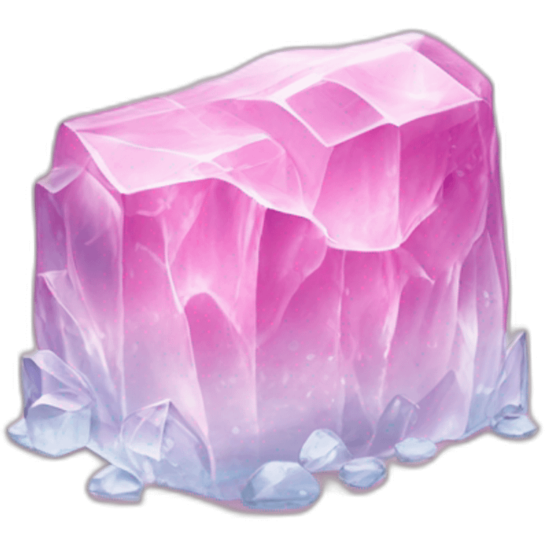 Pink coloured ice  emoji