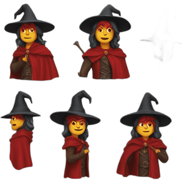 Sorcière rouge emoji