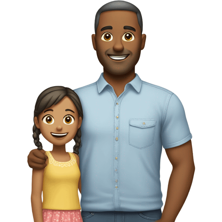 man and daughter emoji