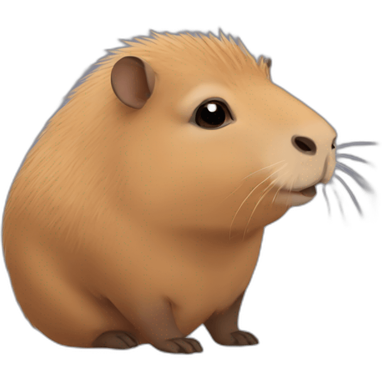 Capybara eyelashes cute emoji