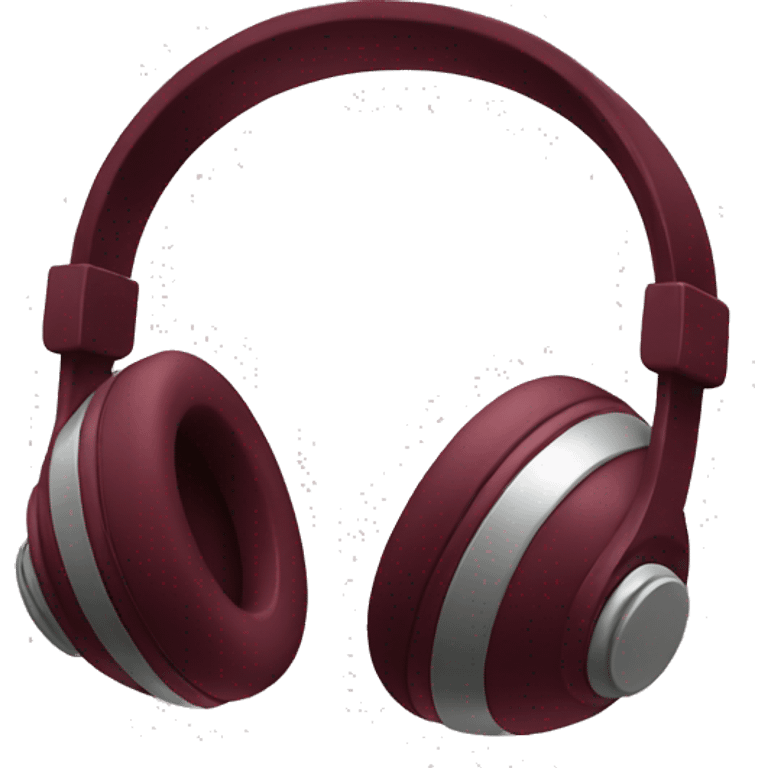 Burgundy headphones emoji