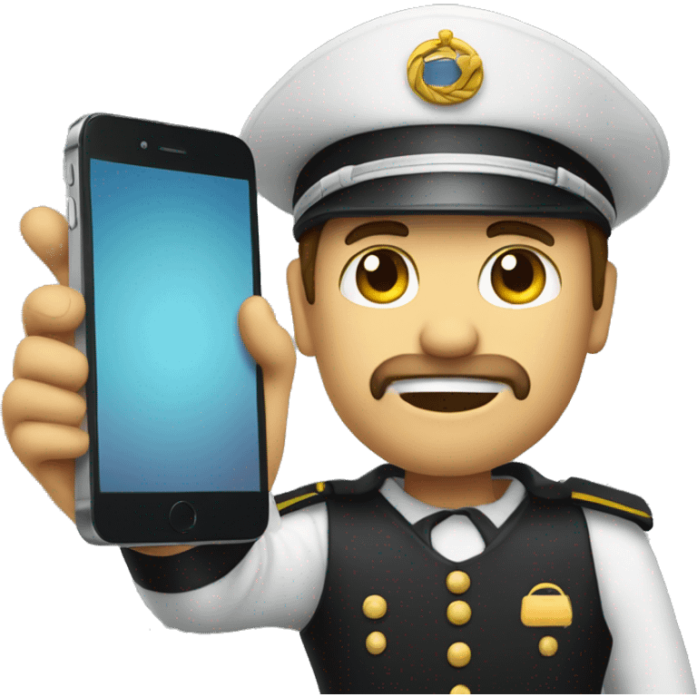 Emoji for an iOS app release captain holding a phone emoji